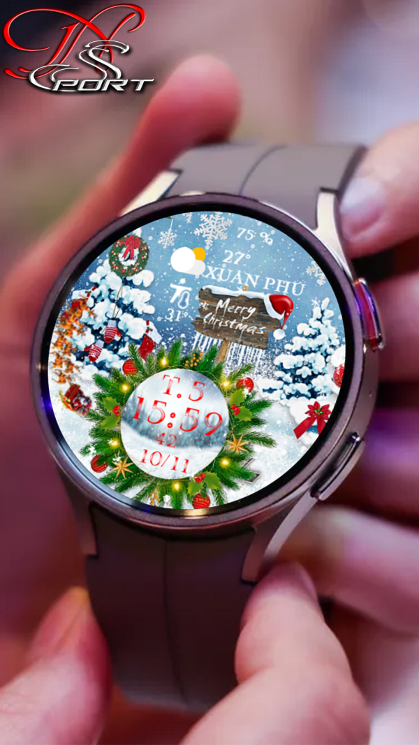 [N-Sport560]Merry Christmas Samsung N-Sport Watch Face - N-Sport Watch Face