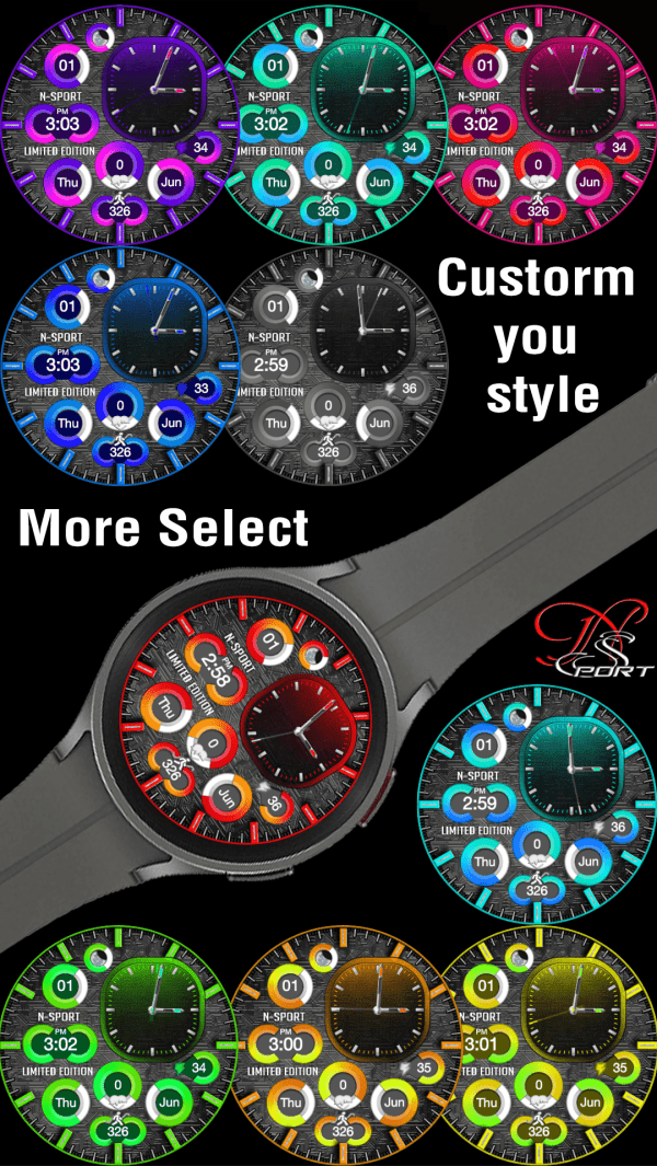 [N-Sport284] Hybirdcolor Samsung N-Sport Watch Face - N-Sport Watch Face