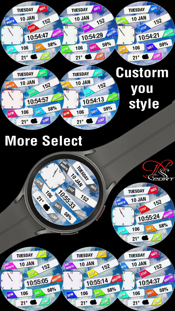 N-Sport147 Unique Style Watch N-Sport Watch Face - N-Sport Watch Face