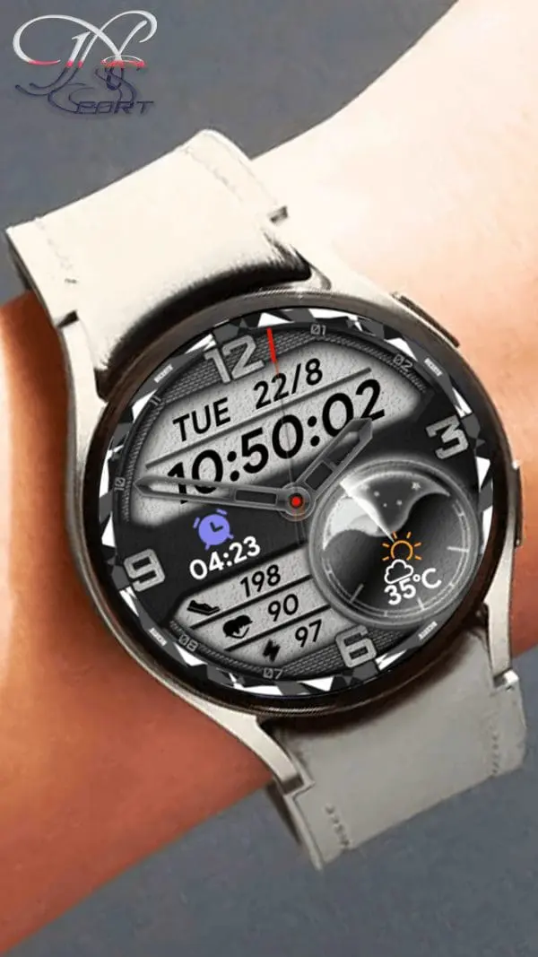 [N-Sport523] Black White N-Sport Watch Face - N-Sport Watch Face