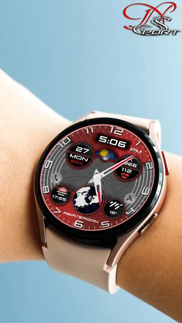 666 Copy 1 [N-Sport370] Hybird Red Samsung N-Sport Watch Face N-Sport Watch Face