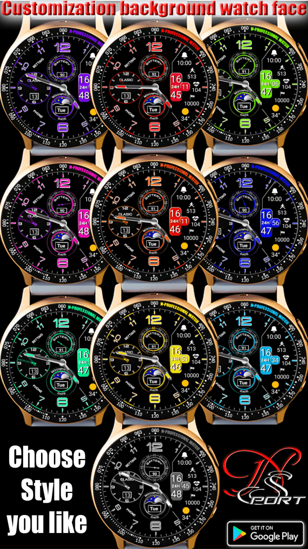 [N-Sport242]Ultra View Samsung N-Sport Watch Face - N-Sport Watch Face