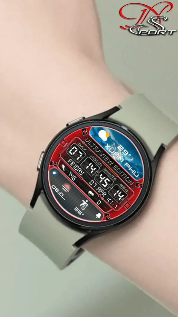 [N-Sport319] Digital Weather Samsung N-Sport Watch Face - N-Sport Watch Face
