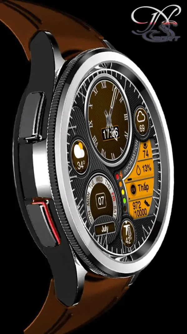 Galaxywatch4 61 6 [N-Sport637] Black&Amp;Color Samsung N-Sport Watch Face N-Sport Watch Face