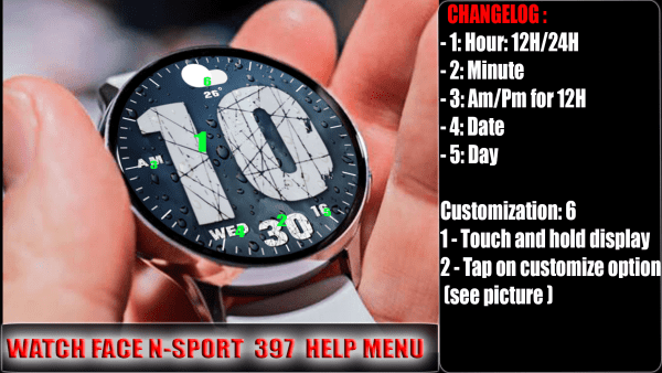 N-Sport397 Digitallarge Clock N-Sport Watch Face - N-Sport Watch Face