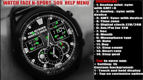 [N-Sport509]Bw Led N-Sport Watch Face - N-Sport Watch Face