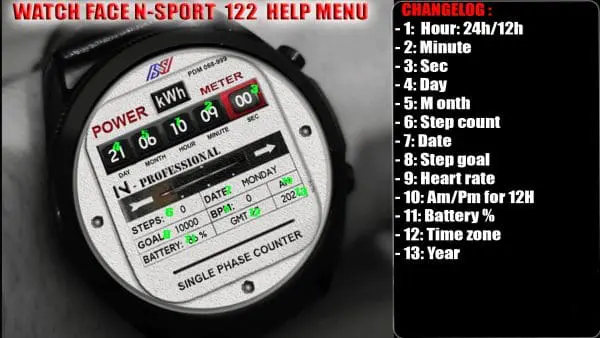 [N-Sport122] Energy Meter N-Sport Watch Face - N-Sport Watch Face