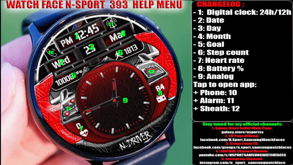 [N-Sport393]Sport Digital N-Sport Watch Face - N-Sport Watch Face
