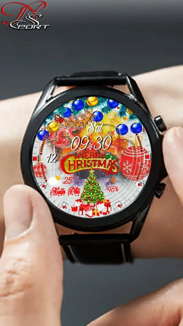 E 1 [N-Sport561] Merrychristmas Samsung N-Sport Watch Face N-Sport Watch Face