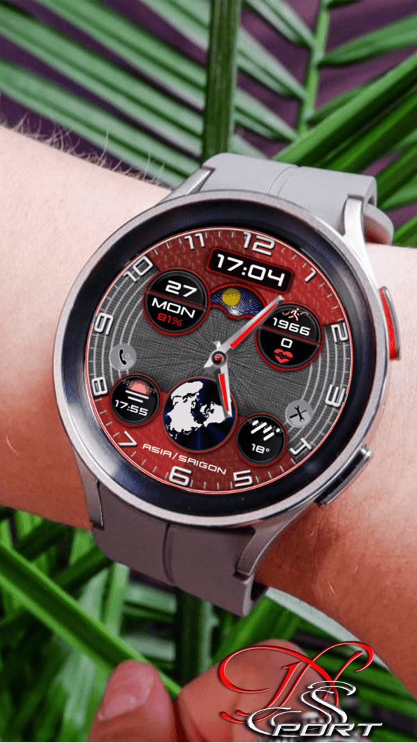 Fcgfdgdgdgdf Copy 3 [N-Sport370] Hybird Red Samsung N-Sport Watch Face N-Sport Watch Face