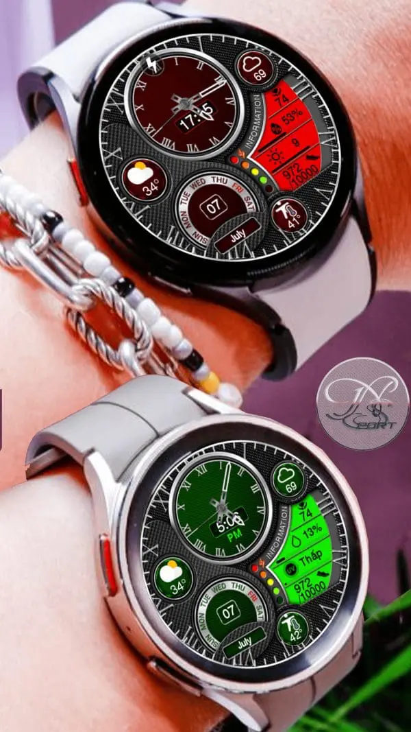[N-Sport637] Black&Color Samsung N-Sport Watch Face - N-Sport Watch Face