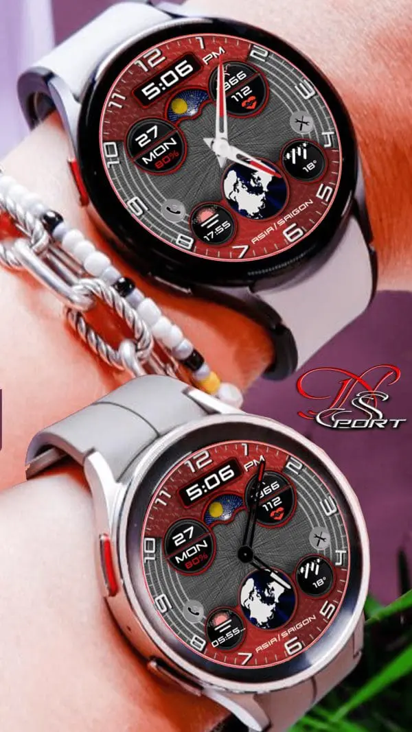 Gfgdgdgdgd Copy 6 [N-Sport370] Hybird Red Samsung N-Sport Watch Face N-Sport Watch Face