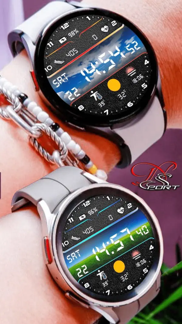 [N-Sport617]Digital Color Samsung N-Sport Watch Face - N-Sport Watch Face