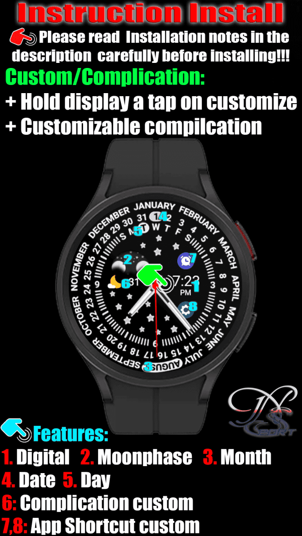 [N-Sport651] Classical Watch 6 N-Sport Watch Face - N-Sport Watch Face