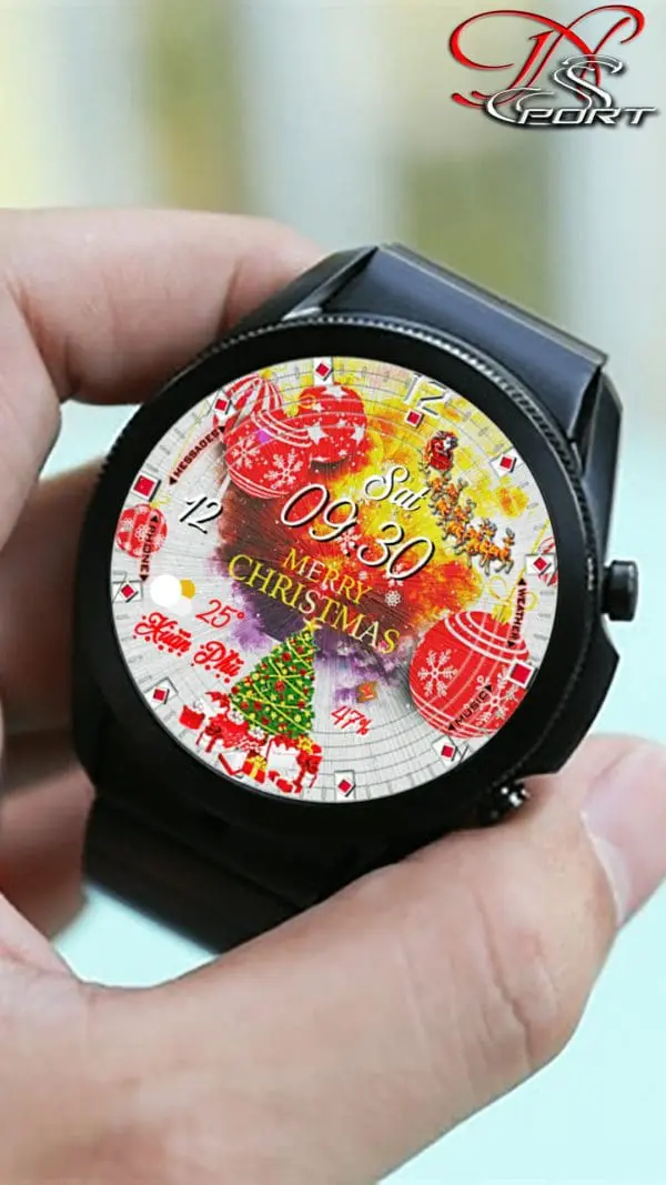Samsung Galaxy Watch [N-Sport561] Merrychristmas Samsung N-Sport Watch Face N-Sport Watch Face
