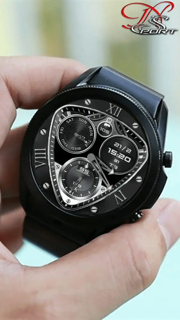 Samsung Galaxy Watch 3H1 800X450 Copy 1 [N-Sport606]Black White Samsung N-Sport Watch Face N-Sport Watch Face