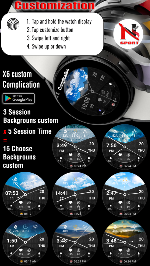 1 Copy 1 N-Sport39 Session Time Watch Face Wearos N-Sport Watch Face