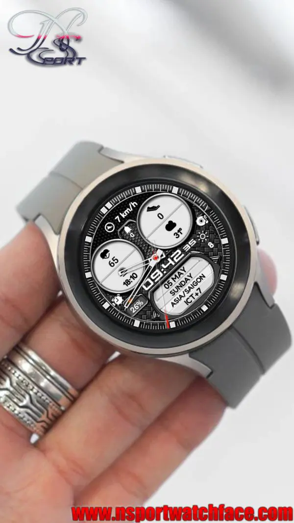 45455Gghjhghgh Copy N-Sport691 Analog Digital N-Sport Watch Face For Samsung Watch 4,5,6 N-Sport Watch Face