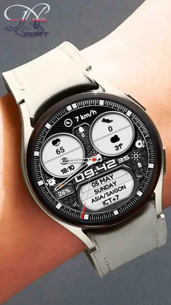 55664Gg444 Copy N-Sport691 Analog Digital N-Sport Watch Face For Samsung Watch 4,5,6 N-Sport Watch Face