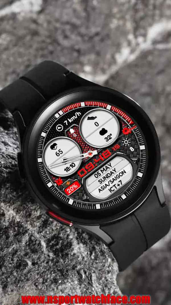 Ddddddddffffff Copy 1 N-Sport691 Analog Digital N-Sport Watch Face For Samsung Watch 4,5,6 N-Sport Watch Face