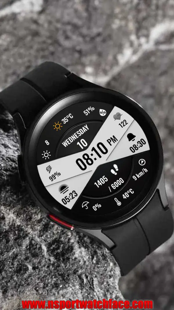 Ddddddddffffff Copy 2 N-Sport702 B&Amp;W Digital Watch Face-Samsung Galaxy Watch Ultra/7/6/5/4 Classic N-Sport Watch Face