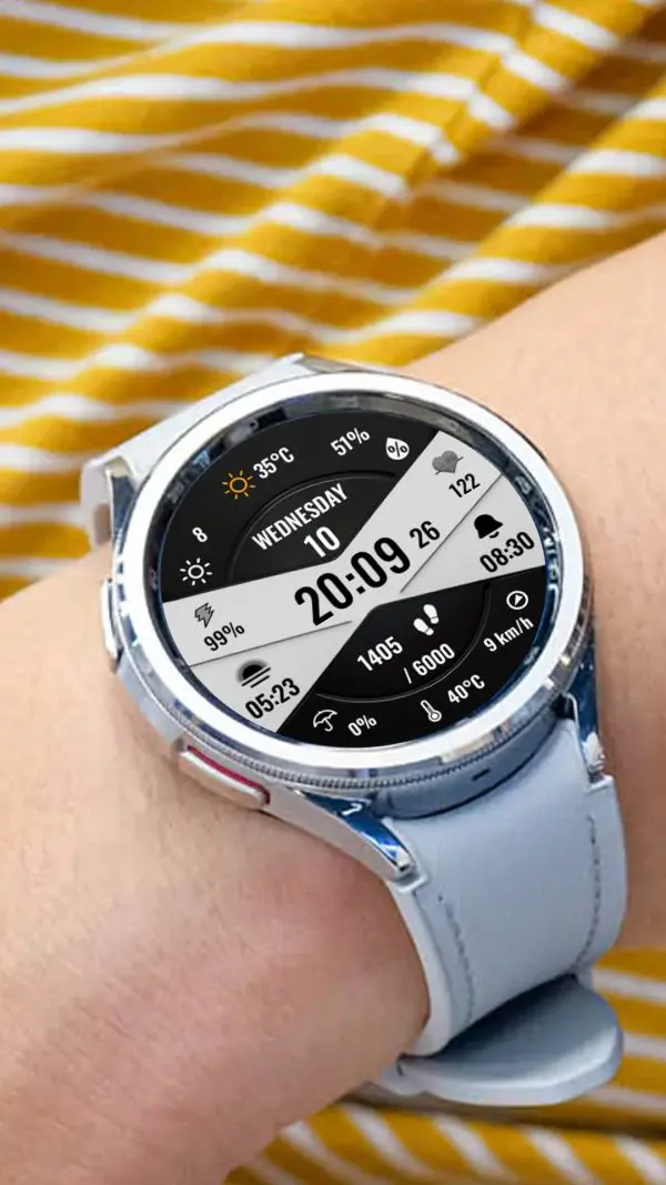 Gyu776768 Copy 2 N-Sport702 B&Amp;W Digital Watch Face-Samsung Galaxy Watch Ultra/7/6/5/4 Classic N-Sport Watch Face