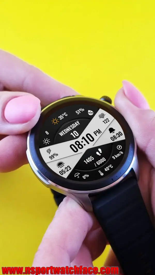 Sdfdsfsdfsd Copy 2 N-Sport702 B&Amp;W Digital Watch Face-Samsung Galaxy Watch Ultra/7/6/5/4 Classic N-Sport Watch Face