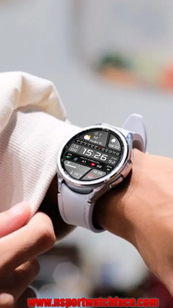 W6665 Copy 1 N-Sport701- Digital Times N-Sport Watch Face -Samsung Galaxy Watch Ultra/7/6/5/4 N-Sport Watch Face