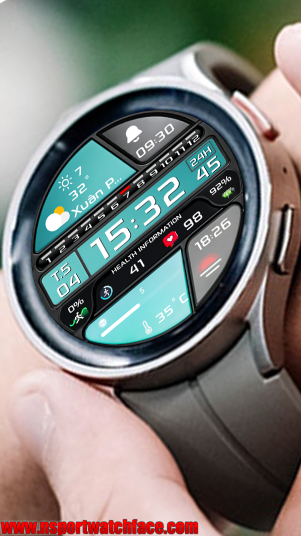 W6666 Copy N-Sport701- Digital Times N-Sport Watch Face -Samsung Galaxy Watch Ultra/7/6/5/4 N-Sport Watch Face