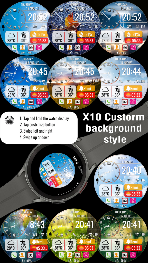 X10 Cusstom Copy 5 N-Sport531 High Weather Watch N-Sport Watch Face N-Sport Watch Face