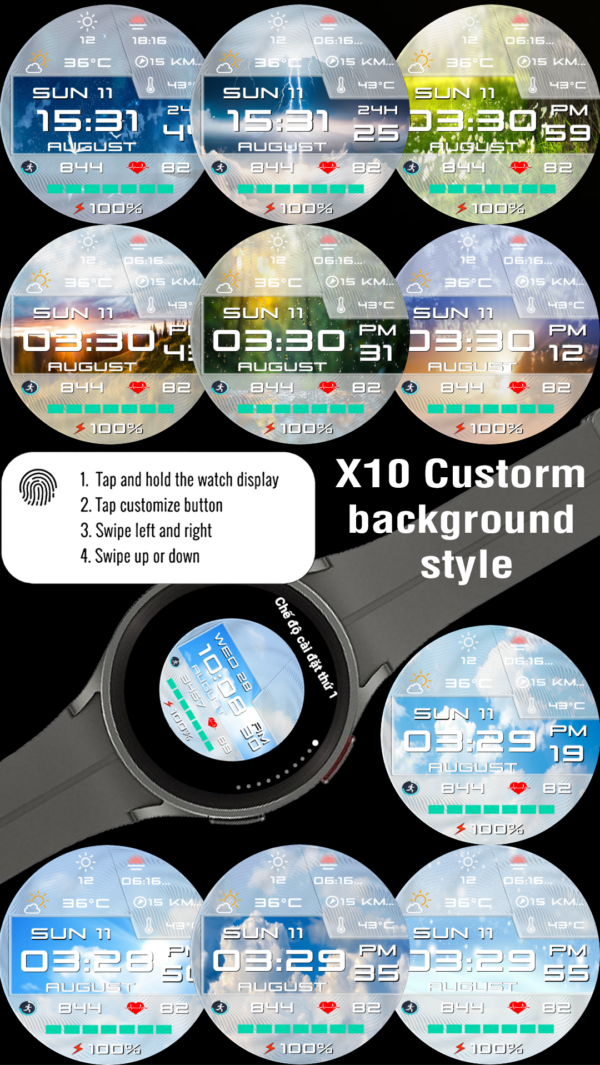 X10 Cusstom Copy 6 N-Sport582 Theforecast Weather N-Sport Watch Face N-Sport Watch Face