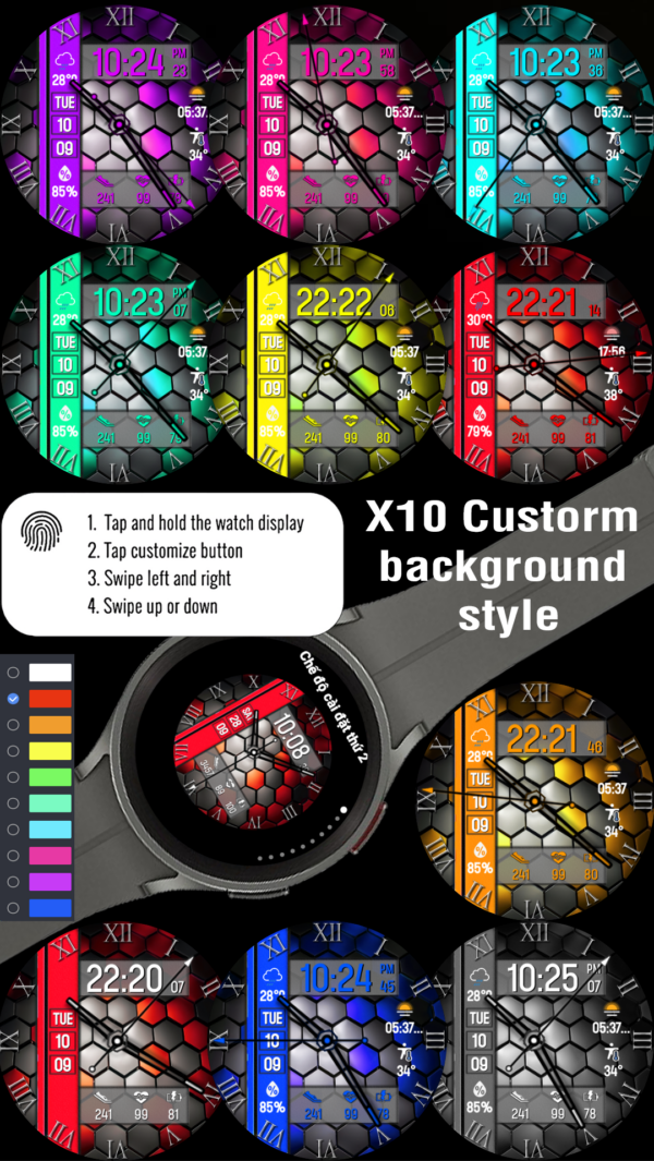 X10 Custom Background 3 Copy 5 N-Sport616 Honeycomb Watchface N-Sport Watch Face N-Sport Watch Face