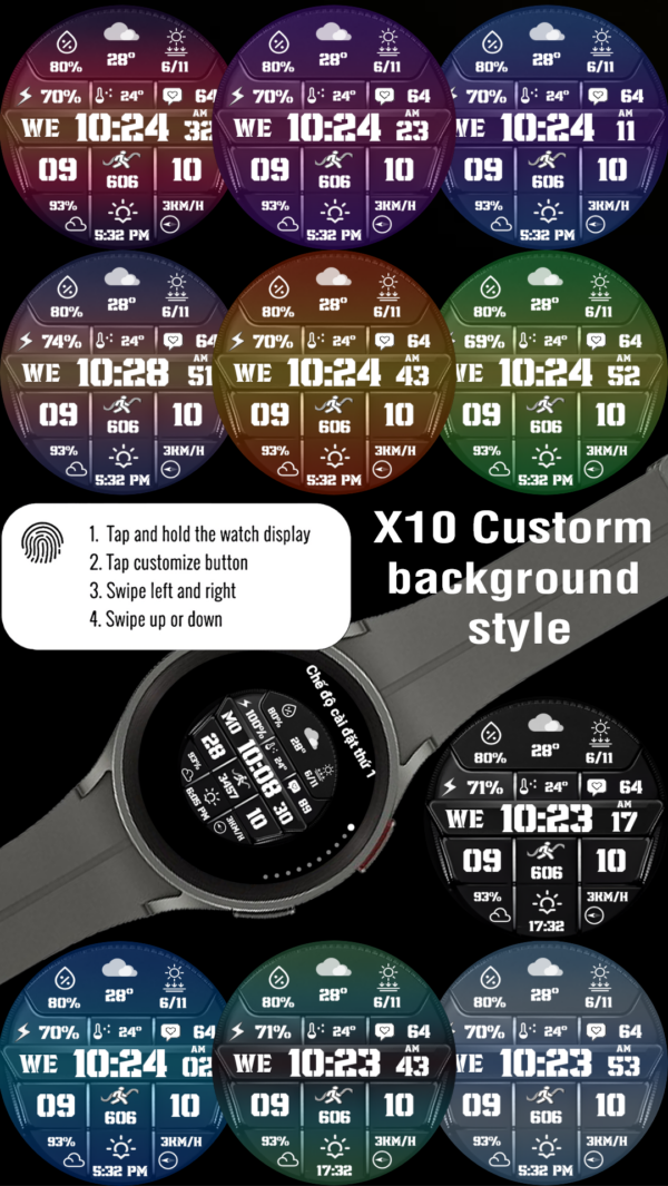 N-Sport712-Digital Color Watch Face - N-Sport Watch Face