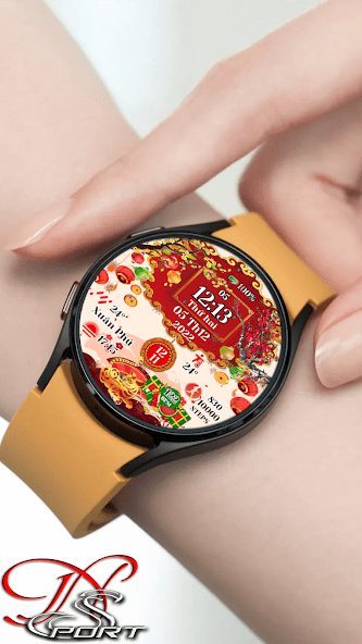 [N-Sport566] Happy Newyear Samsung N-Sport Watch Face - N-Sport Watch Face