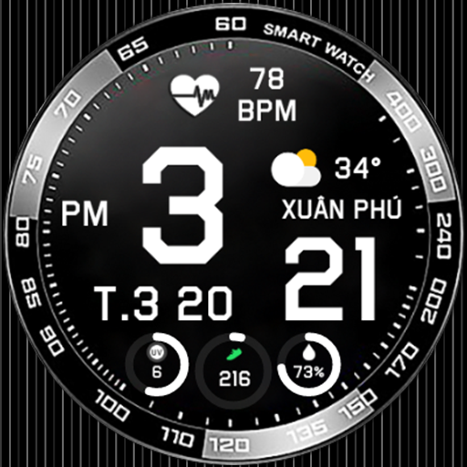 N-SPORT 592 Real-time Weather Luxury Digital Watch Face for Samsung & Wear OS