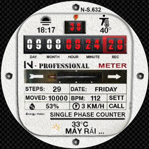 N-SPORT632 Luxury Digital Watch Face for Samsung & Wear OS
