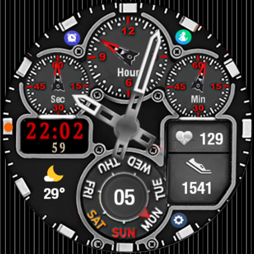 N-SPORT 590 Real-time Weather Luxury Hybrid Watch Face for Samsung & Wear OS