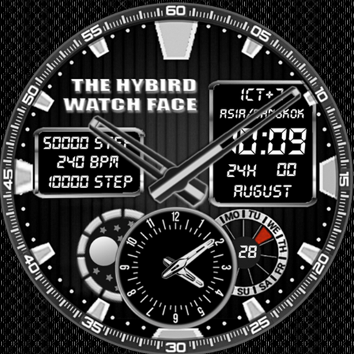 N-SPORT 609 Real-time Weather Luxury Hybrid Watch Face for Samsung & Wear OS