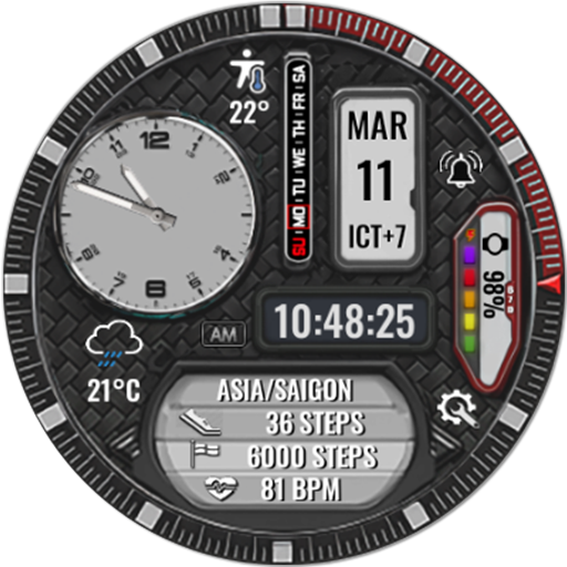 670 N-Sport 670 Luxury Hybrid Watch Face For Samsung &Amp; Wear Os N-Sport Watch Face