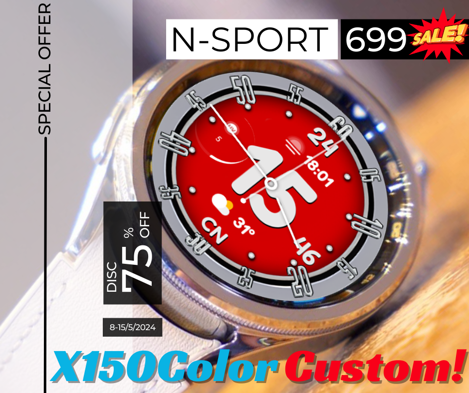 Discounts 75% N-Sport699 Watch Face In Just One Week!! - N-Sport Watch Face