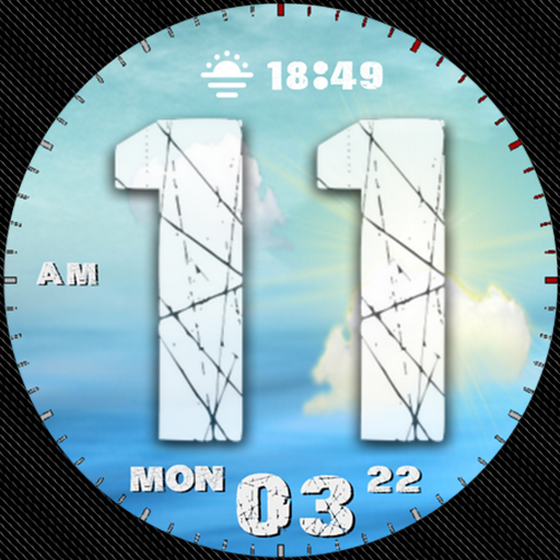 N-SPORT 397 Real-time Weather Digital Watch Face for Samsung & Wear OS