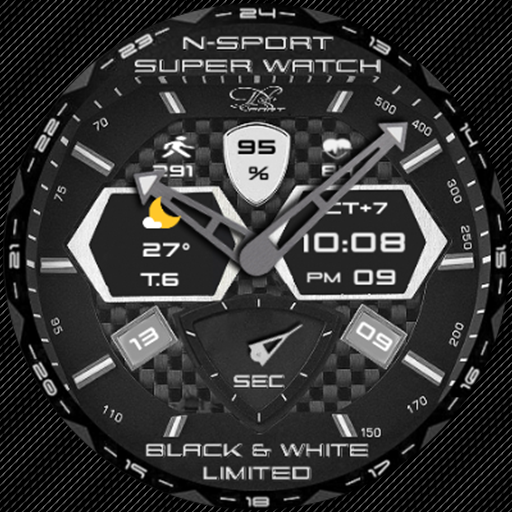 N-SPORT 603 Real-time Weather Luxury Hybrid Watch Face for Samsung & Wear OS
