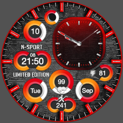N-SPORT 284 Luxury Hybrid Watch Face for Samsung & Wear OS
