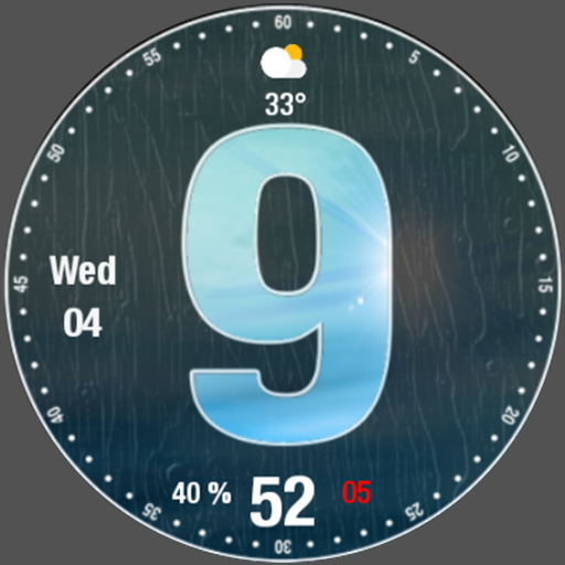 N-SPORT 396 Real-time Weather Digital Watch Face for Samsung & Wear OS