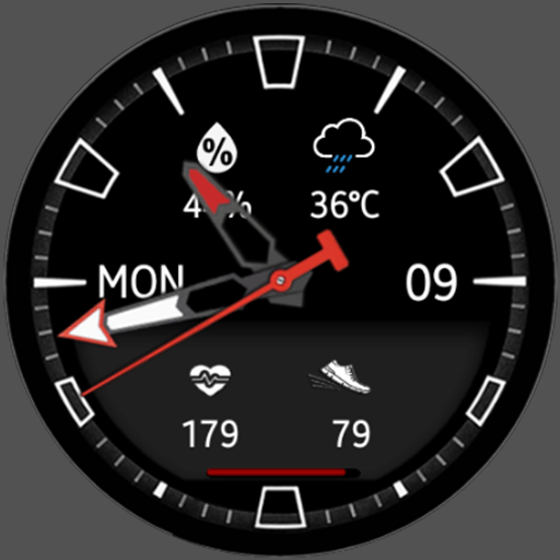 N-SPORT 521 Real-time Weather Luxury Digital Watch Face for Samsung & Wear OS