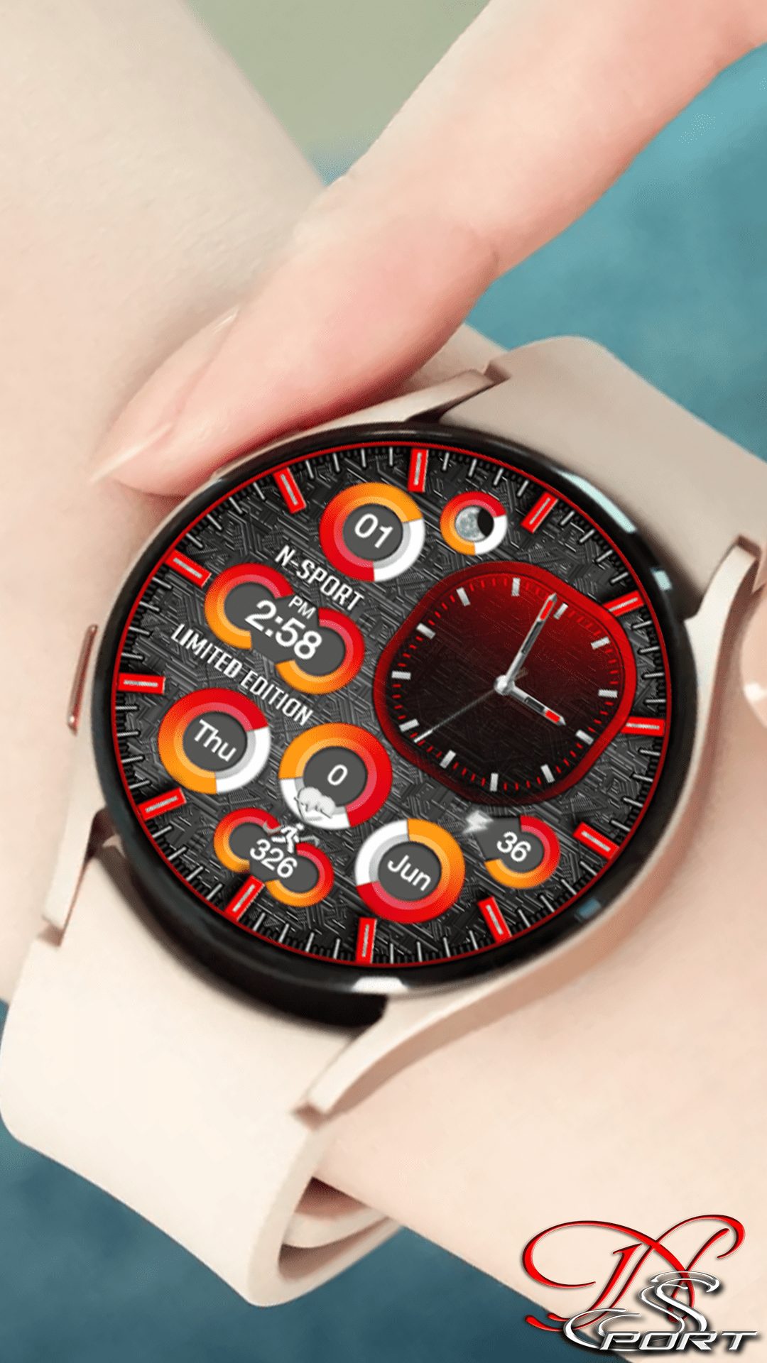[N-Sport284] Hybirdcolor Samsung N-Sport Watch Face - N-Sport Watch Face