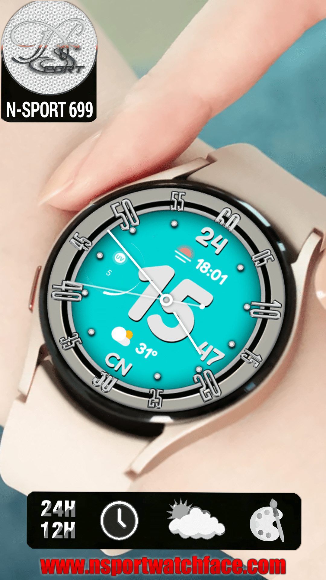 N-SPORT699 Colors Hybird – N-SPORT Watch Face - N-SPORT WATCH FACE