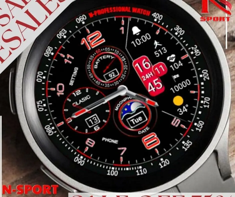 Big Sale 75% N-Sport 242 Watch Face Wearos For Samsung Galaxy Watch4/5/6 - N-Sport Watch Face