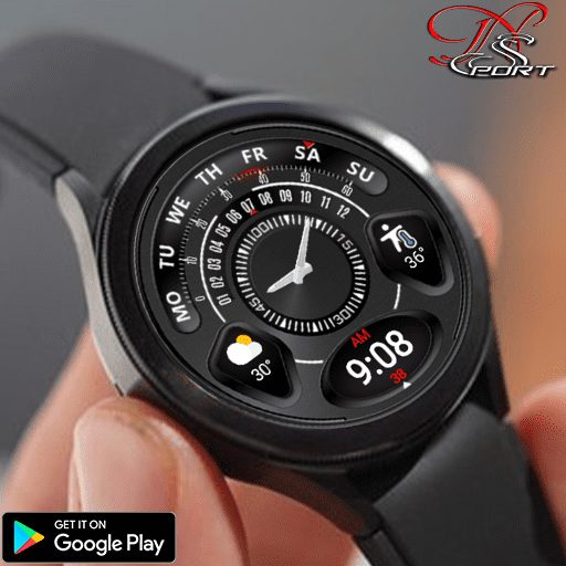 [N-Sport501]Black Hybird Clock ✨N-Sport Watch Face - N-Sport Watch Face