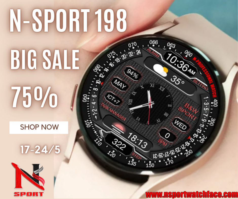 Big Sale 75% N-Sport 198 Watch Face For Samsung Galaxy Watch4/5/6 - N-Sport Watch Face